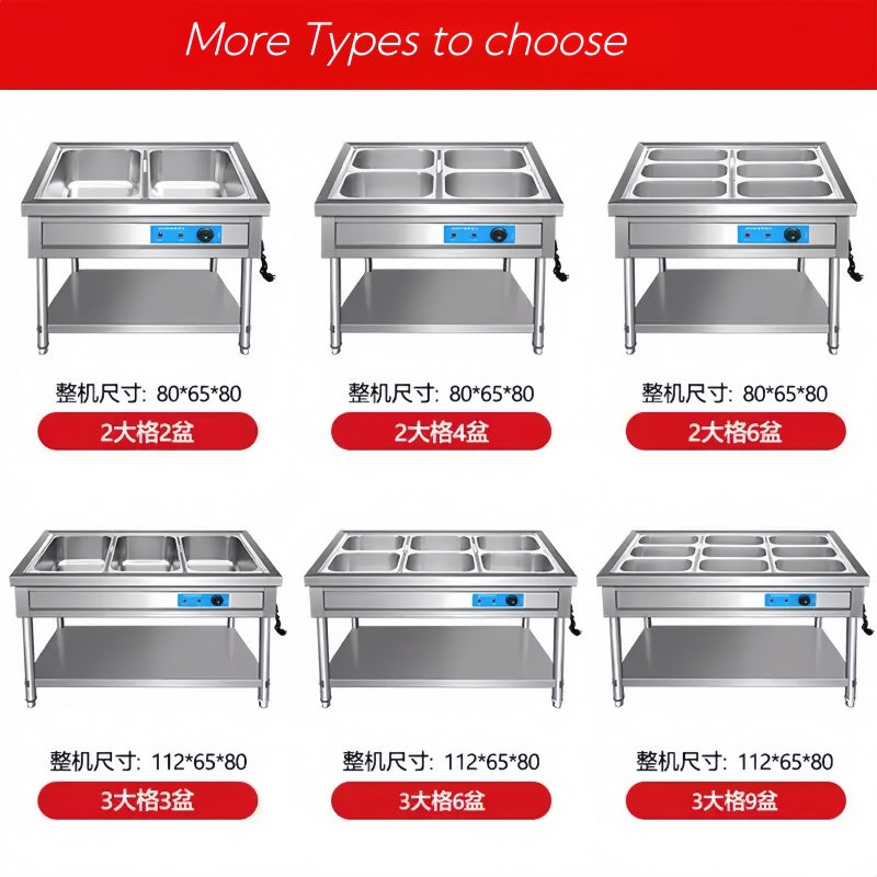 Commercial Electric Food Warmer Bain Marie Buffet Catering Equipment