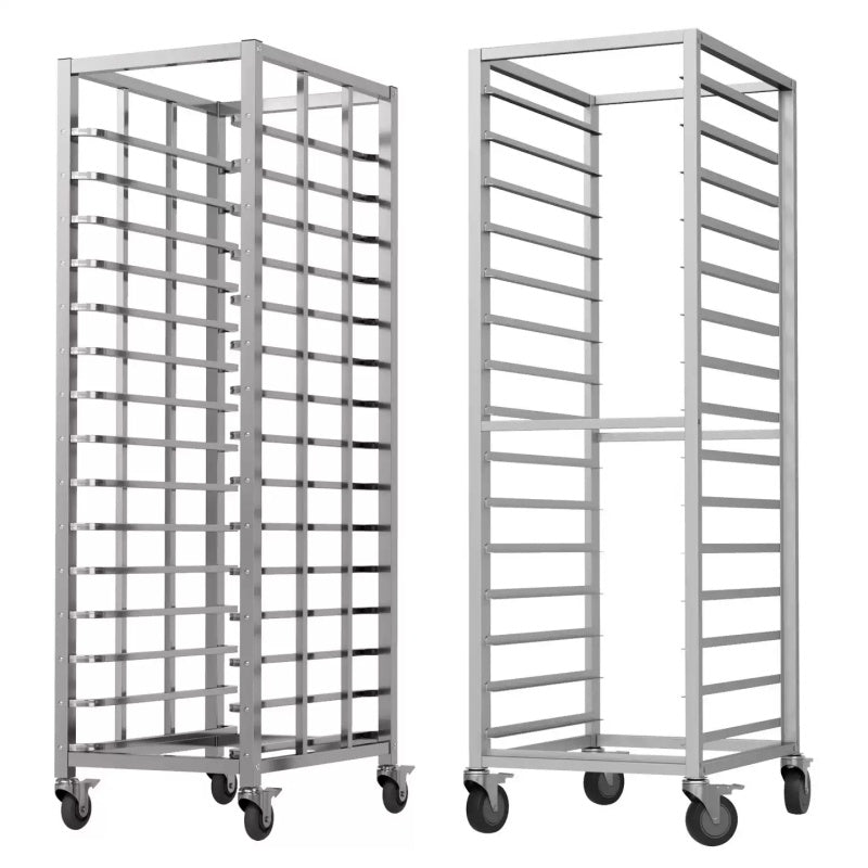 Commercial Stainless Steel Bakery Cooling Rack Trolley | 15-Layer Tray Cart