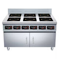 Commercial Induction Cooker 3500W | 4/6/8/10 Burner Stainless Steel Cooking Stove for Restaurant Kitchen