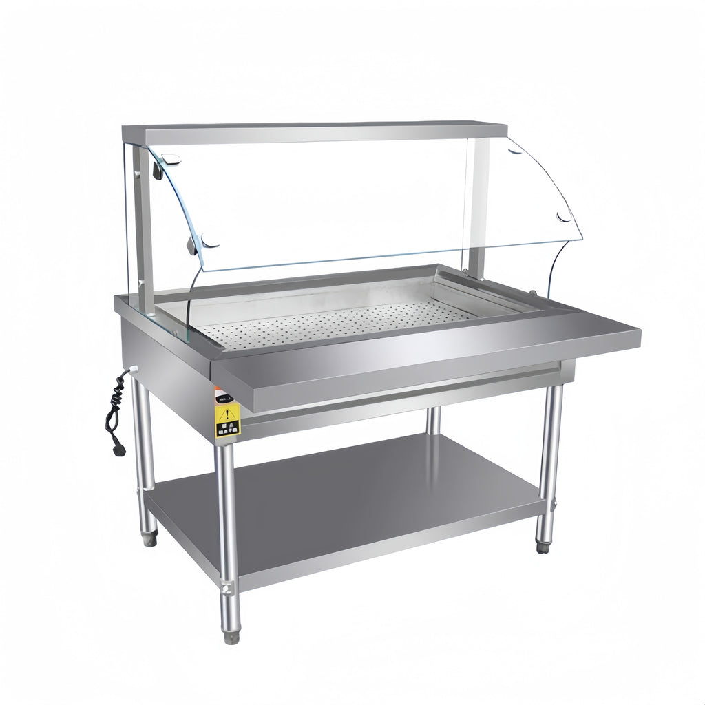 Commercial Electric Bain Marie Food Warmer Display Cabinet – 201/304 Stainless Steel, LCD Control
