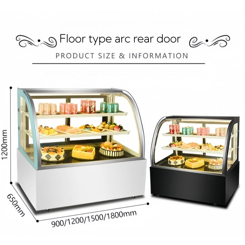 Commercial Cake Display Refrigerator | White Right-Angle Showcase Chiller