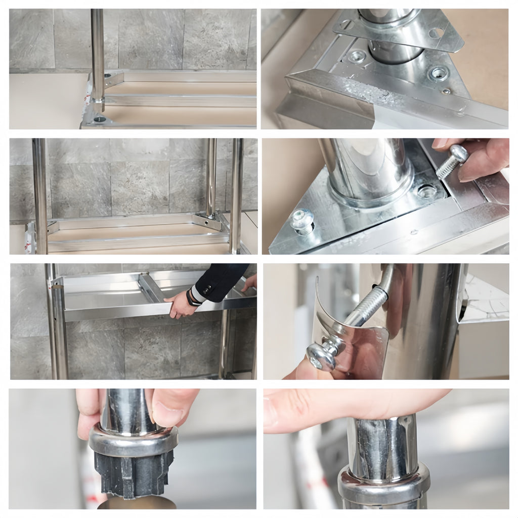 Commercial Stainless Steel Kitchen Work Table – 201/304 Grade, 500KG Load, Custom Logo Available