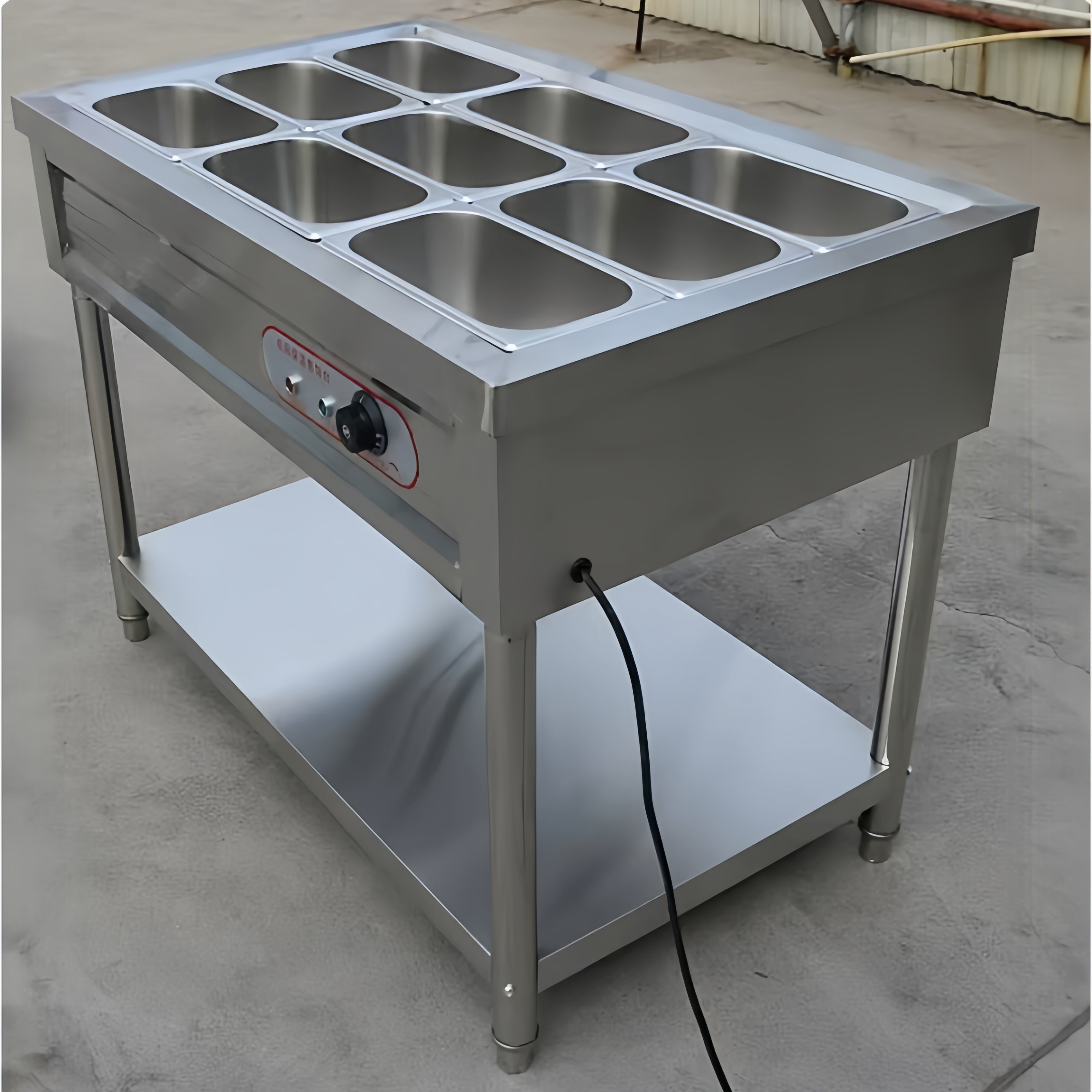 Commercial Electric Bain Marie Food Warmer Display Cabinet – 201/304 Stainless Steel, LCD Control