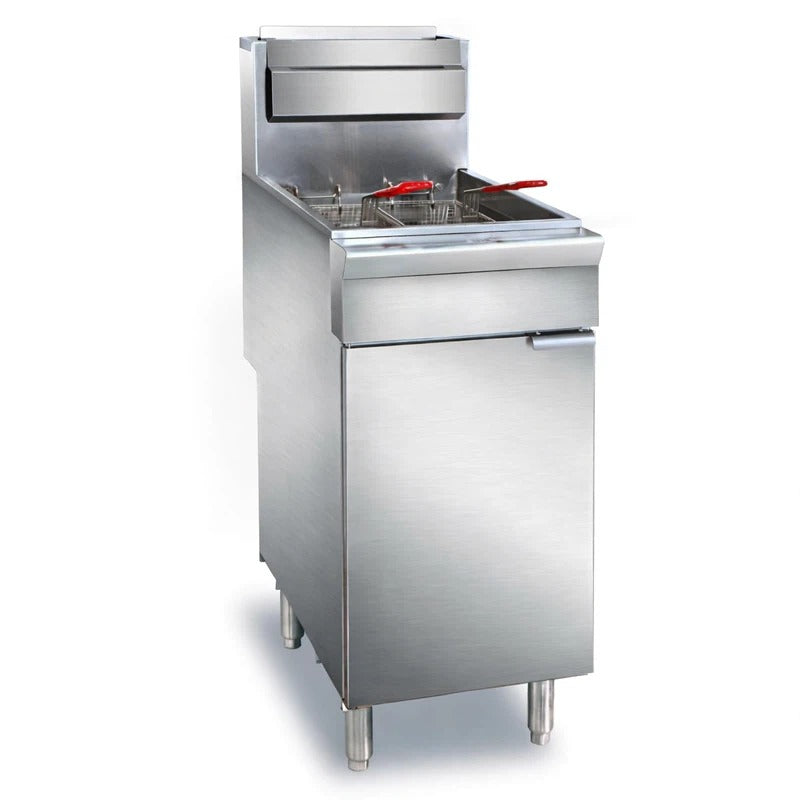 Stainless Steel Commercial Machine Adjustable Thermostat Gas Fryer