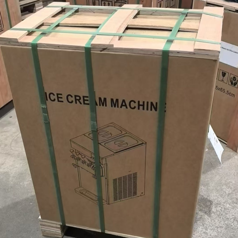 Commercial 3 Flavors Soft Serve Ice Cream Machine Stainless Steel Ice Cream Maker