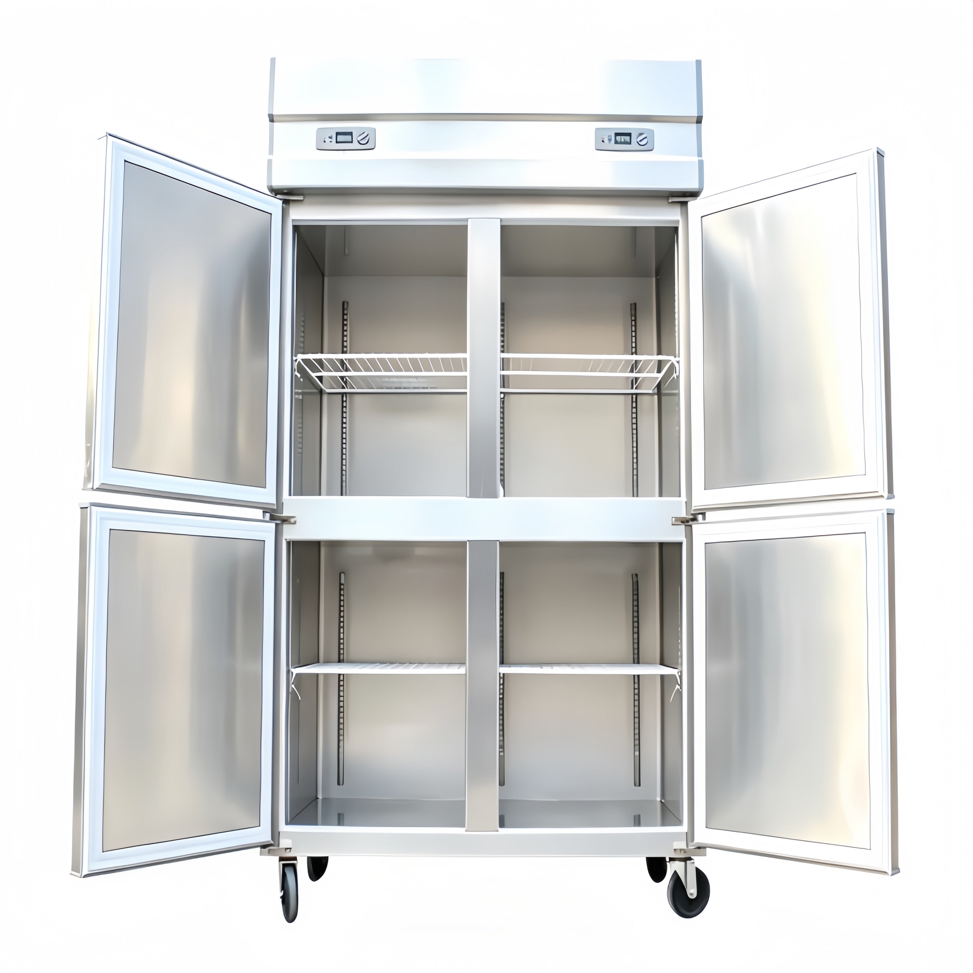 4 Doors High-quality Stainless Steel Direct Cooling & Air Cooling Upright Freezer for Commercial Use